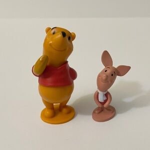 VTG Disney Winnie the Pooh & Piglet Mini Figurines Lot of 2